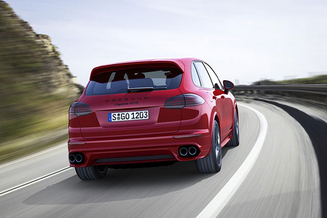 The rear end of the Porsche Cayenne GTS