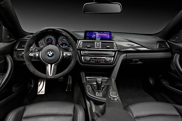 The interior of the BMW with new modes