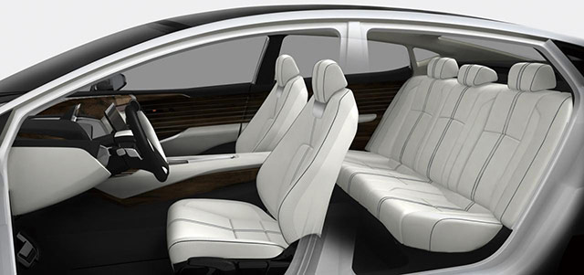 The interior of the Honda FCV concept