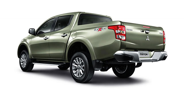 The rear and side of the 2015 Triton