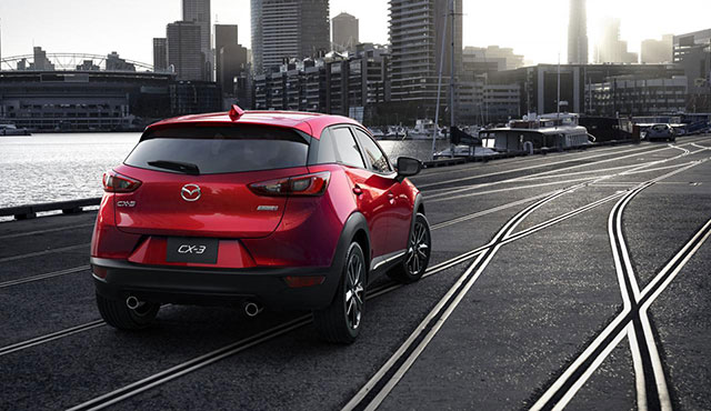 The rear of the Mazda CX-3
