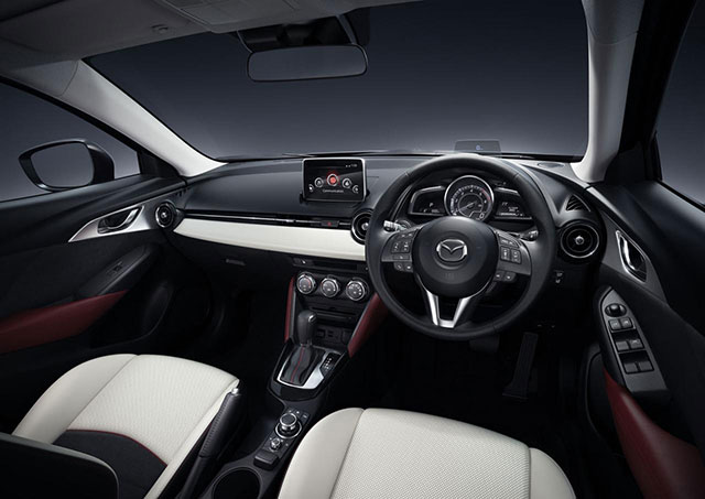 The interior of the Mazda CX-3