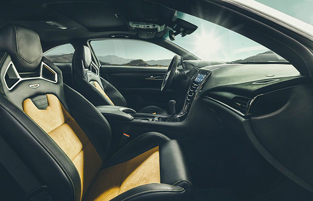The interior of the 2016 Cadillac ATS-V