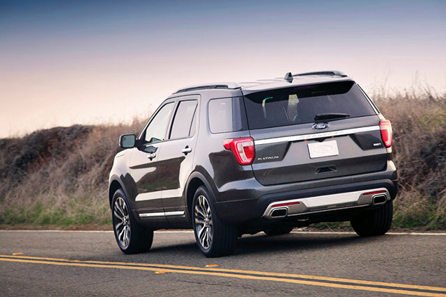 The rear of the 2016 Ford Explorer