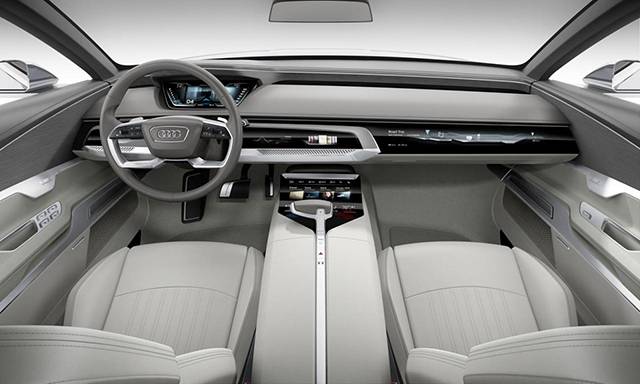 The cabin of the Audi Prologue