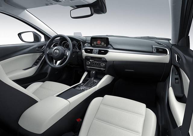 The restyled interior with the white interior