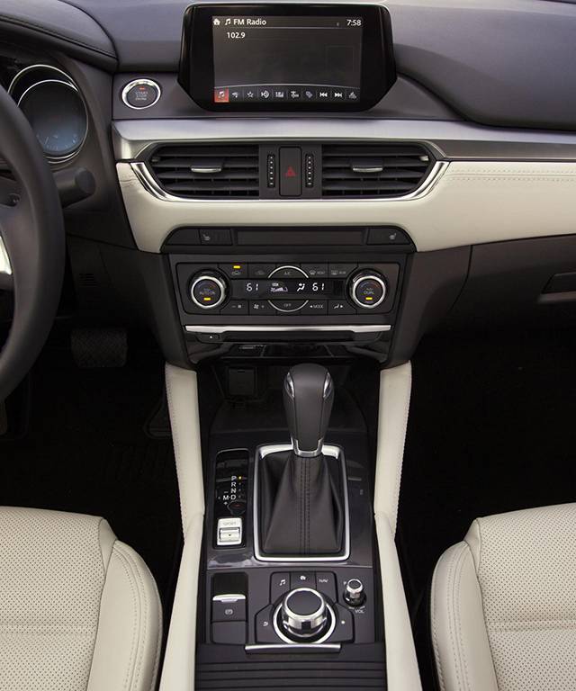 The center console of the 2016 Mazda6