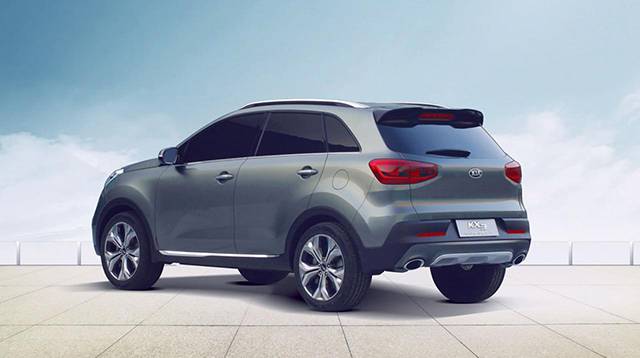 The rear of the Kia KX3 concept
