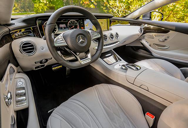 The interior of the Mercedes S63 AMG Coupe 4MATIC
