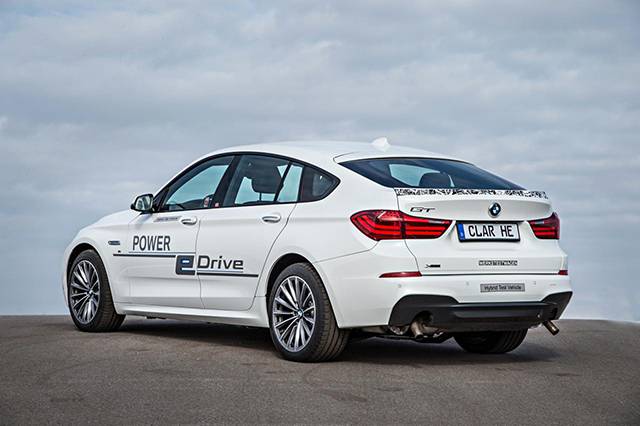 The rear of the BMW 5-Series GT eDrive
