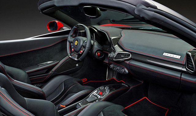 The interior of the Ferrari Sergio
