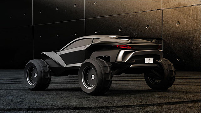 The rear of the Gray Design Sidewinder concept