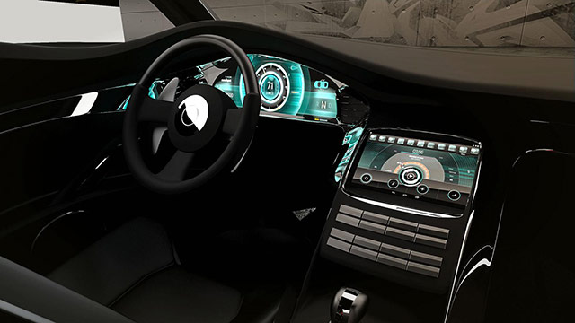 The interior of the Gray Design Sidewinder concept