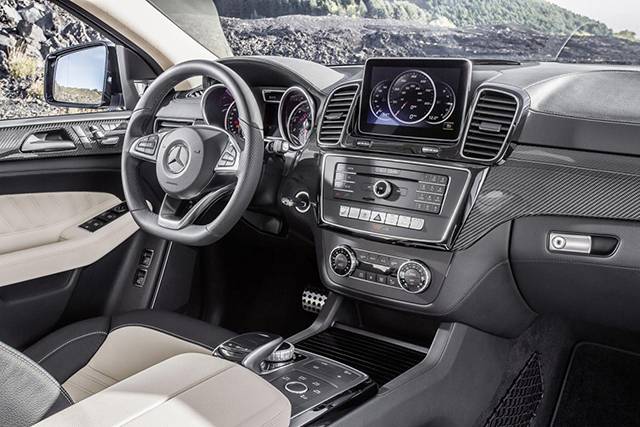 The inside of the GLE Coupe