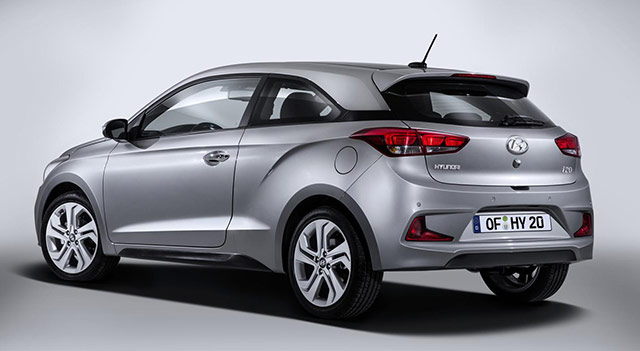 Rear of the 2015 Hyundai i20 coupe
