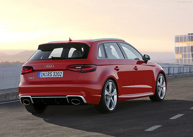 Rear of the 2015 Audi RS3 Sportback