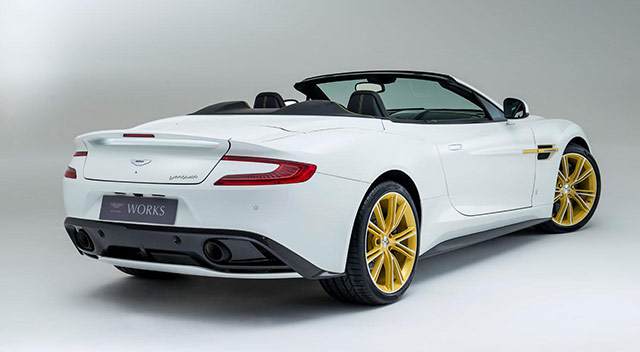 Rear of the first Aston Martin Works 60th anniversary model