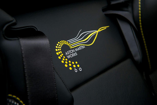 The interior of the Aston Martin Works 60th anniversary model