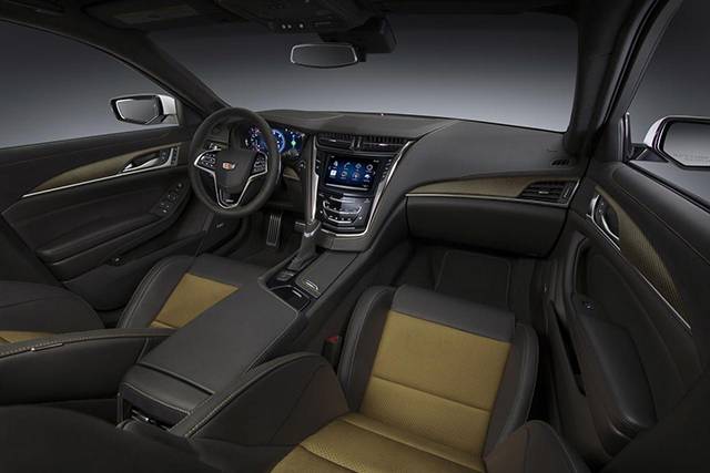 The interior of the 2016 Cadillac CTS-V
