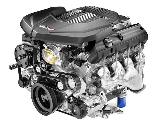 The 6.2-liter supercharged V8 of the 2016 Cadillac CTS-V