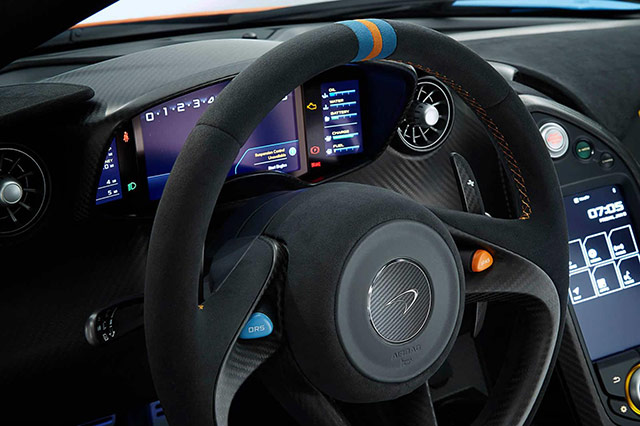 The interior of the customized McLaren P1