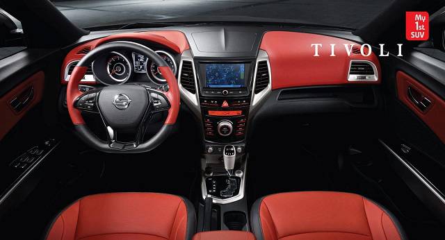The cabin of the Ssangyong Tivoli