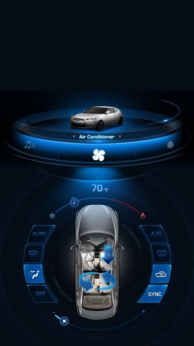 A render of the tablet infotainment system