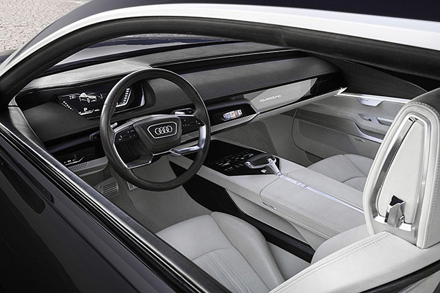 Interior of the Audi Prologue piloted driving concept