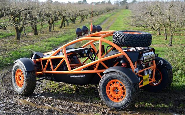 The rear and side of the Ariel Nomad