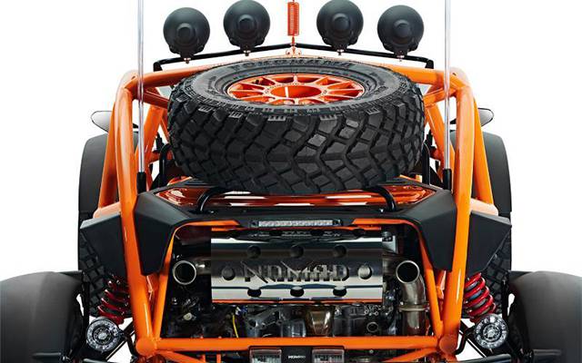 The 2.4-liter engine of the Ariel Nomad