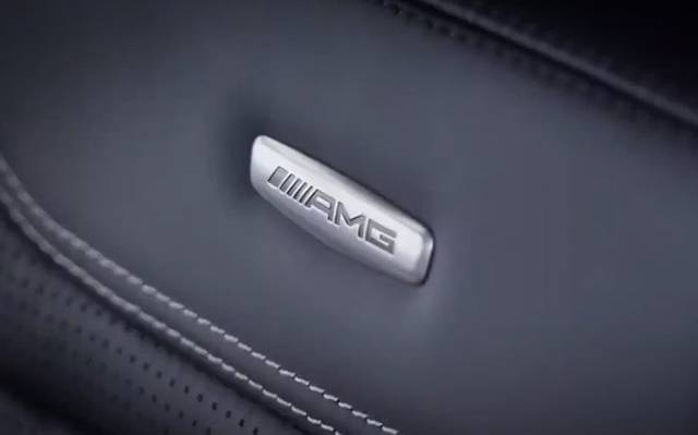 The AMG badging on the seat