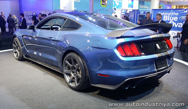 Rear of the 2015 Ford Shelby GT350R Mustang