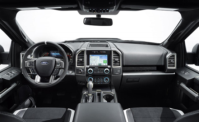 The interior of the 2017 Ford F-150 Raptor