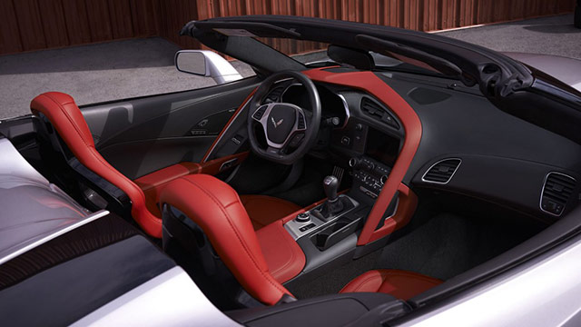 Interior of the Chevrolet Corvette Z06 Convertible