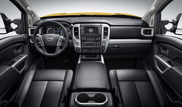 The interior of the Nissan Titan XD