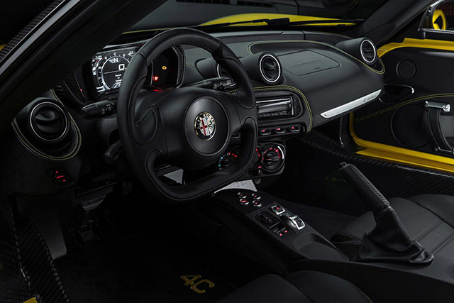 Interior of the Alfa Romeo 4C Spider