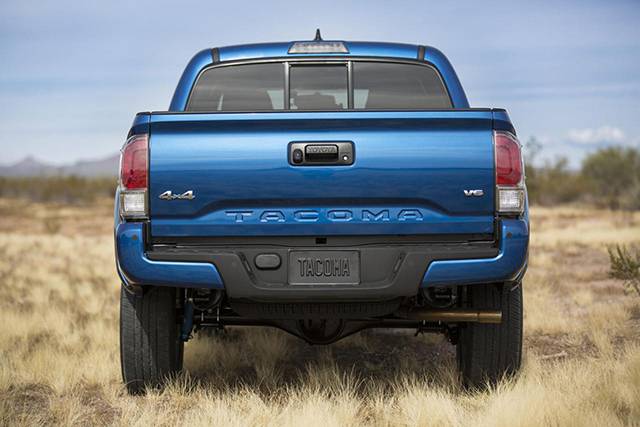 The rear of the Toyota Tacoma