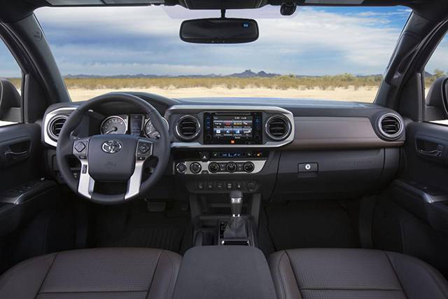 The interior of the Toyota Tacoma