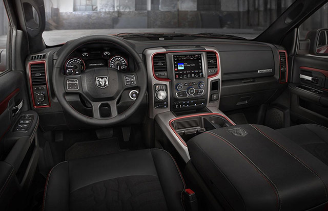 Interior of the 2015 Ram 1500 Rebel