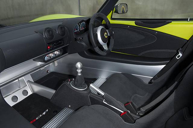The interior of the Lotus Elise S Cup