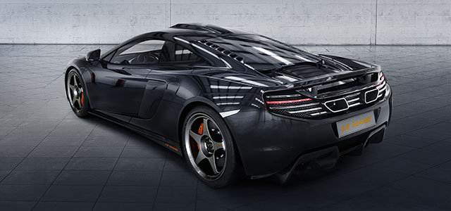 The rear of the McLaren