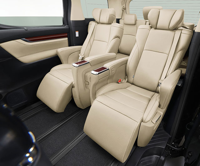 The electronically-adjustable seats