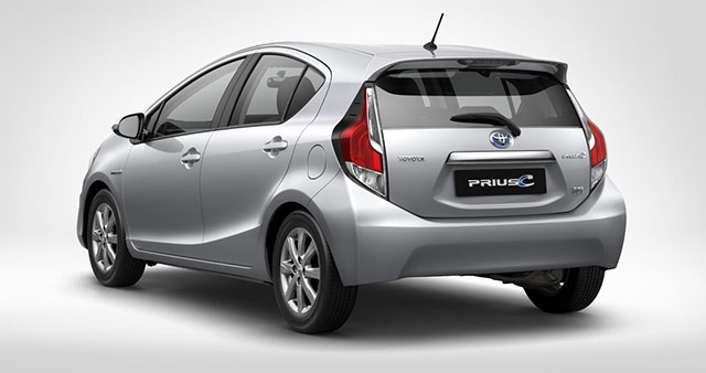 Rear of the 2015 Toyota Prius C