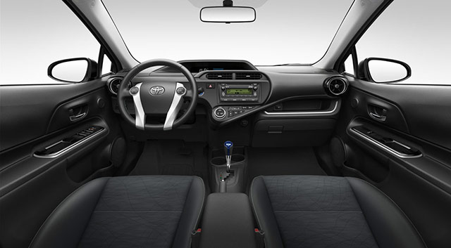 Interior of the 2015 Toyota Prius C