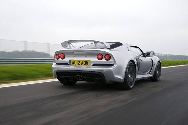 The rear of the Lotus Exige S Automatic