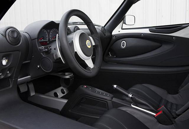 The interior of the Lotus Exige S Automatic