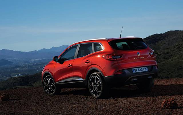 The rear and side of the Renault Kadjar