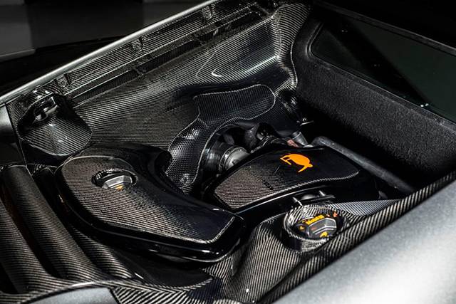The engine bay of the McLaren 650S Project Kilo