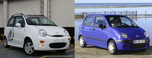 Left: Chery QQ / Right: Chevrolet Spark