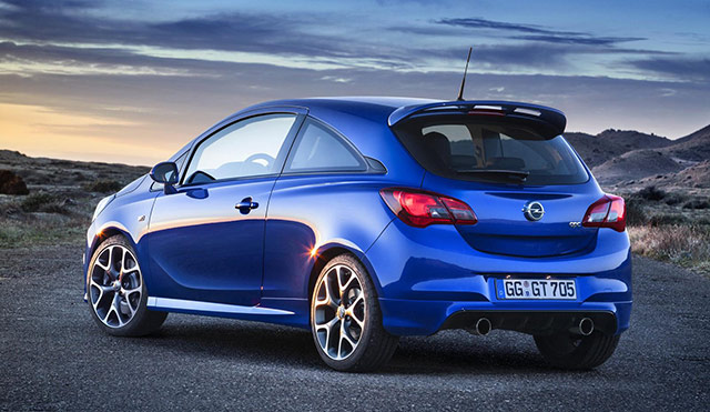Rear of the 2015 Opel Corsa OPC